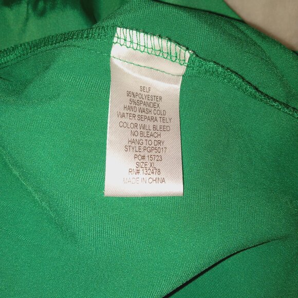 GLAM-Vibrant Irish Green Statement Eye Catching Shorts-Size XL - Picture 7 of 9